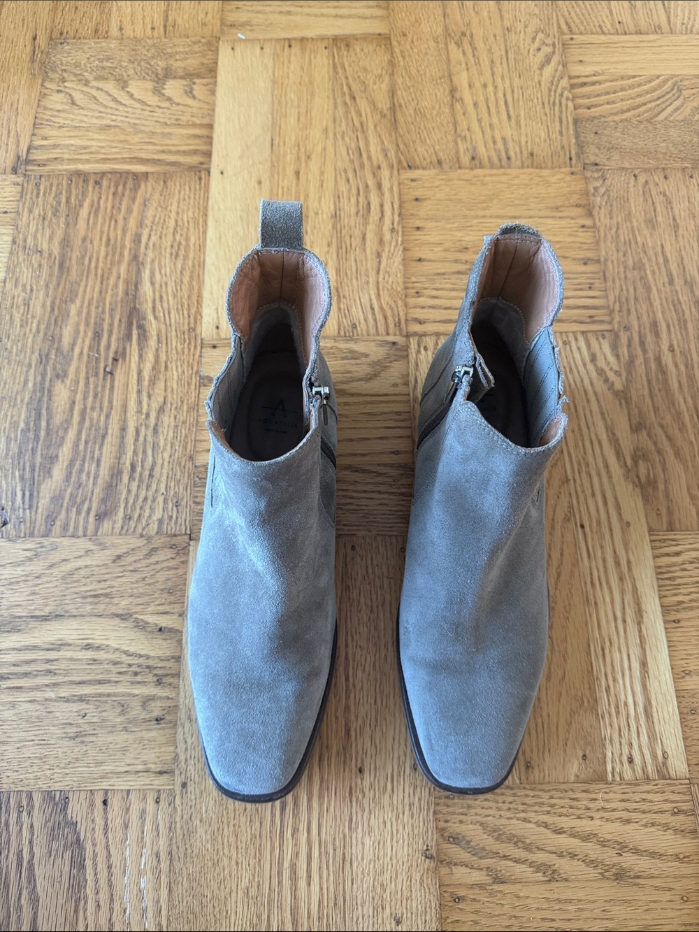 Aquatalia Carmie Weatherproof Suede Ankle Boot Gray Women’s 9.5